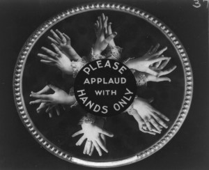 Please applaud with hands only